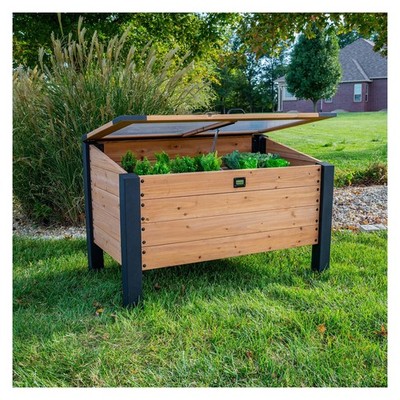Backyard Discovery Aggie Cedar Wood Cold Frame Mini Greenhouse