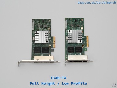 Intel I340-T4 Low Profile/Full Height Intel Quad Port Ethernet Karte. pfsense NIC