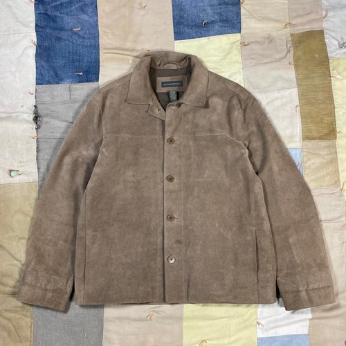 Vtg Banana Republic 80s 90s Suede Leather Jacket Coat Mens Large Bob Dylan Retro
