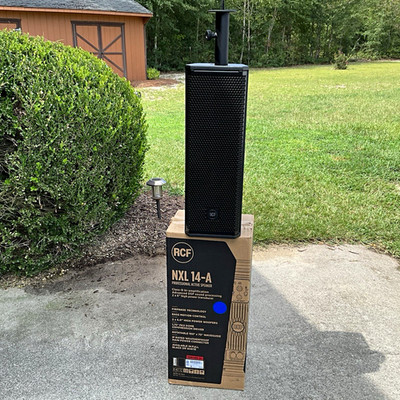 RCF NXL 14-A Active PA Speaker w/the optional RCF speaker stand adapter