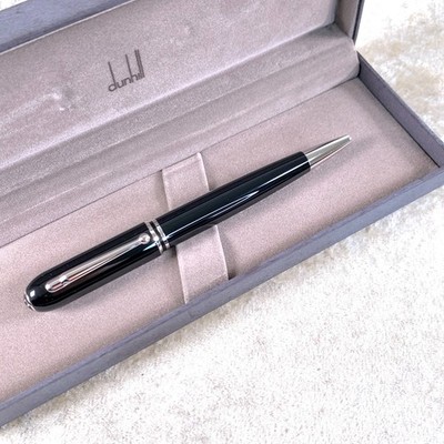 Dunhill Ballpoint Pen Mini Sidecar Black Resin Palladium with Case
