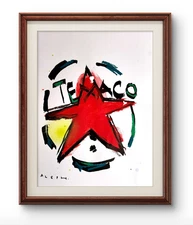 Aleph Original Art texaco 14x11 Figurative Abstract Expressionist Painting Paper