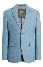 JOHN VARVATOS Bleecker Sport Coat 42R Blue Nailhead Wool Blazer Jacket 42 R 52