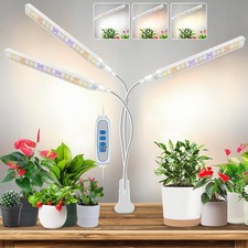 White Grow Light, Clip On Plant Lights for Indoor Growing with 6/12/16H Timer