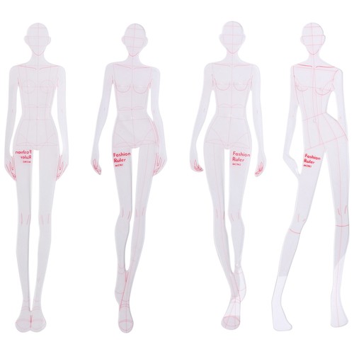 Fashion Illustration Rulers Sketching Templates Ruler Sewing Humanoid4657