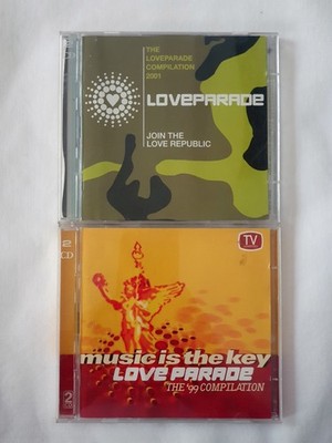 2x Doppelalbum CD Loveparade 1999 & 2001 musik is the key JOIN THE LOVE REPUBLIK
