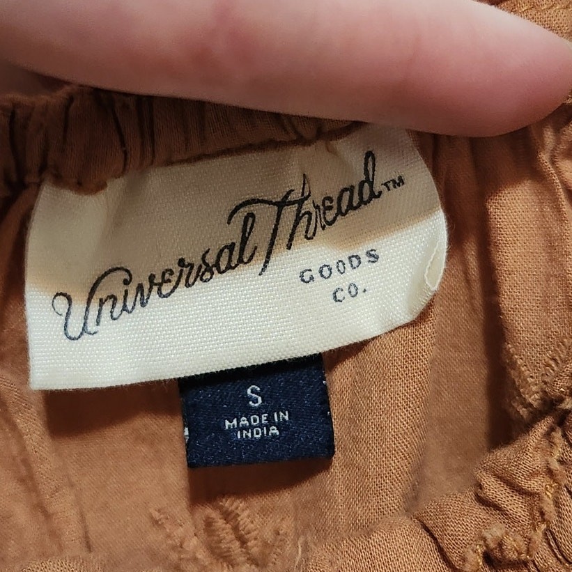 Universal Thread Earthy Orange Brown Embroidered … - image 6