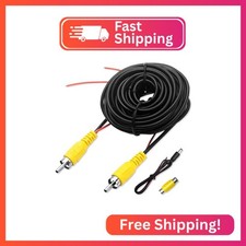 YZW Premium Backup Camera Cables RCA 20FT/6 Meters , Car Reverse Rear View Camer