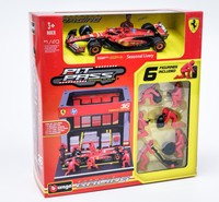 Set F1 Ferrari SF-24 #16 Charles Leclerc 2024 + Pitbox - Bburago 1:43