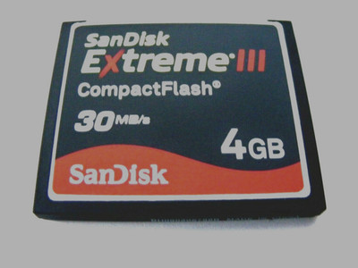 . 4GB Compact Flash Card Extreme III  30MB/s ( 4 GB CF Karte ) SanDisk gebraucht