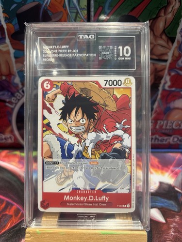 Monkey.D.Luffy (Super Pre-Release Participant) graded TAG 10 for sale on eBay