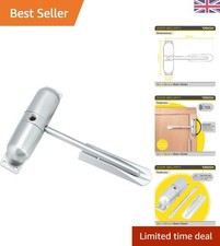 Durable Auto Closing Door Closer - Satin Chrome for Home & Light Commercial Use