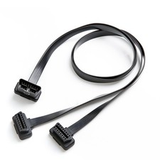 B4 OBD2 16Pin Splitter Extension Y Cable Adapter 1 Male To 2 Female 1 Ft New
