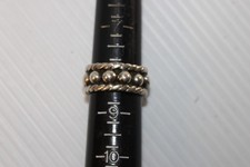 Vintage 925 Sterling Silver Beaded Ball 3/8" Wide Band Ring Taxco Mexico Size 8