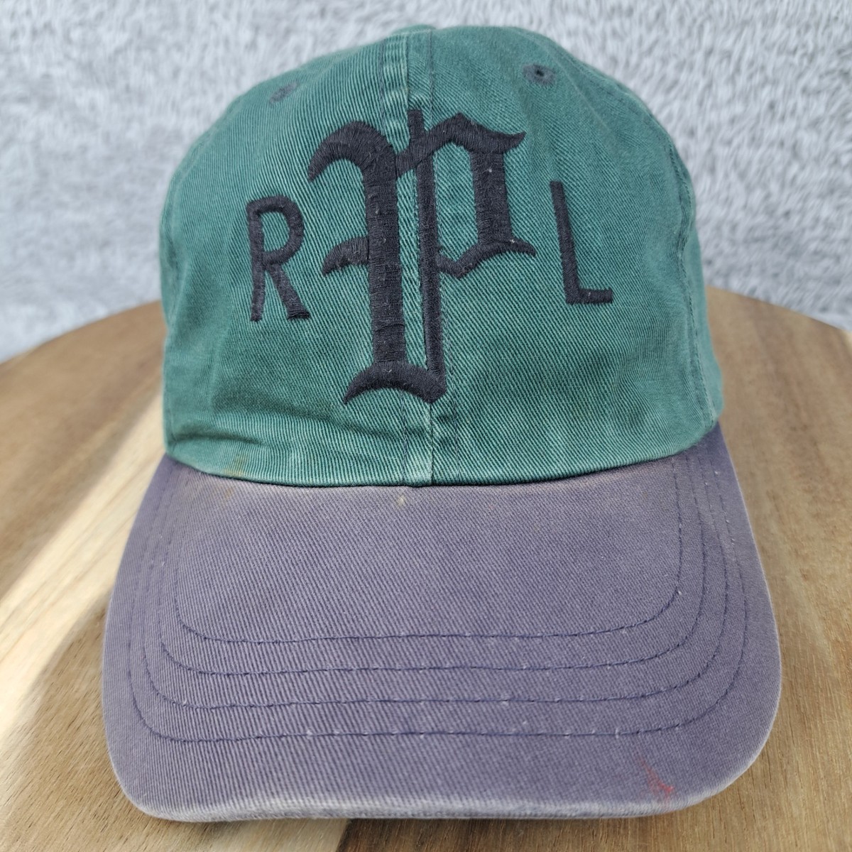 Vintage Polo Ralph Lauren Hat Cap Strap Back Green Polo Sport Goth