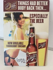 Schlitz Beer Malt Liquor Metal Sign - Cynthia Myers - 1968 Available in Chicago