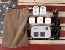 Foval 200W Travel Adapter Power Converter International 4 USB Port Charging Set