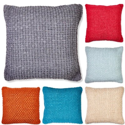 large knitted cushions