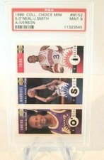 1996-97 Collector's Choice Mini J. Smith Shaquille O'Neal Allen Iverson RC PSA 9