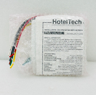 OPEN BOX - Hotel Tech ST24U Optimax Thermostat 24V - FREE SHIPPING
