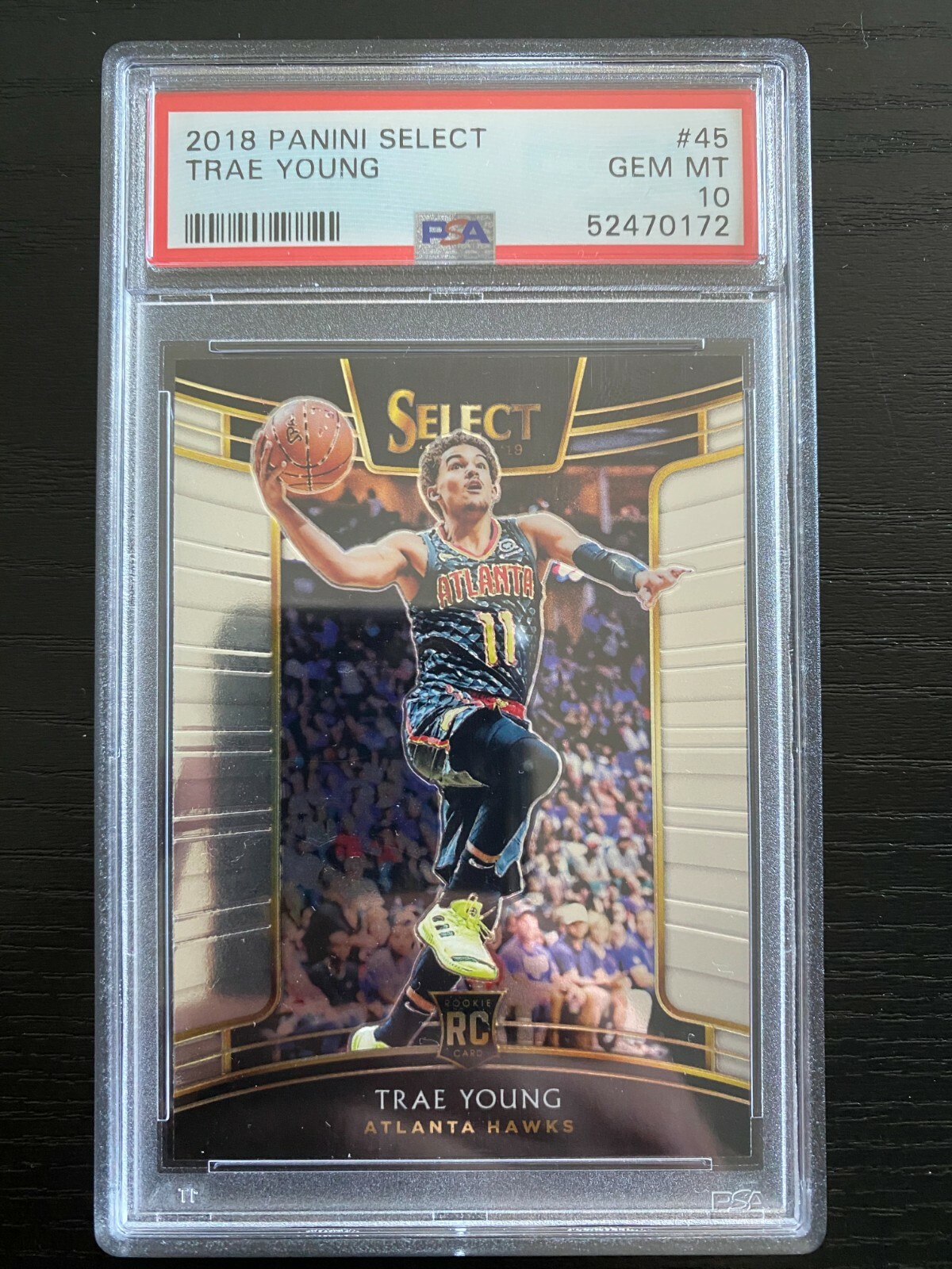 Trae Young Select Rookie Panini Premier Concourse PSA 10 #45