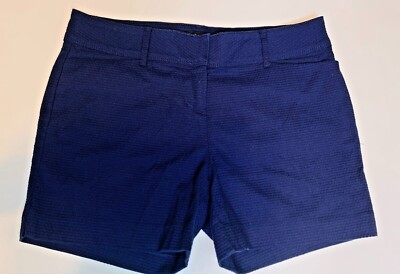 BNWOT WOMENS THE LIMITED TEXTIRED ADORABLE NAVY BLUE DRESS SHORTS SIZE 6