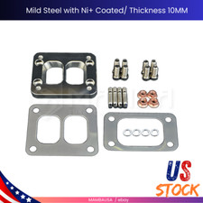 T3 Divided To T4 Divided Cnc Turbo Flange Adapter Hx35 Hx40 For Cummins 5.9