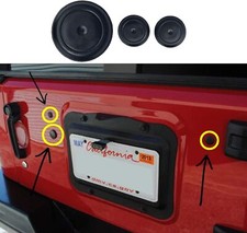3 Rubber Tailgate Plug Tramp Stamp Spare Tire Delete Set Fits Jeep Wrangler Jk