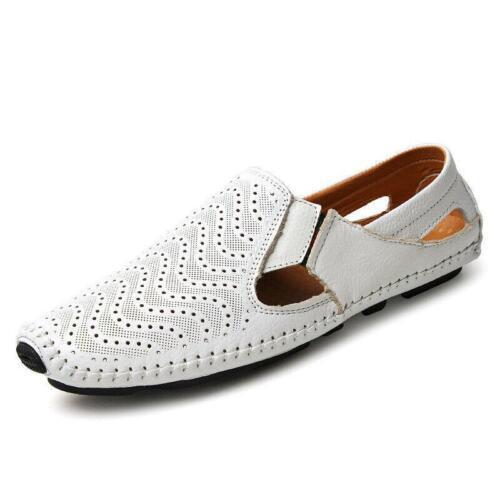 Sandalias huecas Casaul de verano para hombre con hebilla mocasines zapato suave para conducir Gommino - Imagen 21 de 22