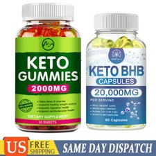 Best KETO BHB Diet Pills Ketogenic ACV Weight Loss Fat Burner,Detox 60 Gummies