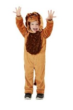 Kids Lion Costume Toddler Unisex Hooded Jumpsuit Boys Girls Halloween 1-2 3-4