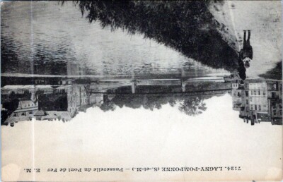 AK LAGNYPOMPONNE SetM Passerelle du Pont de Fer E M Wasserwerk AA02949