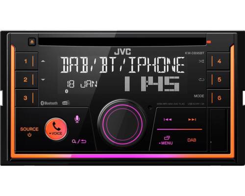 JVC KW-DB95BT Autoradio Bluetooth DAB+ für Fiat Panda 2003-2012 grau - Bild 4 von 6