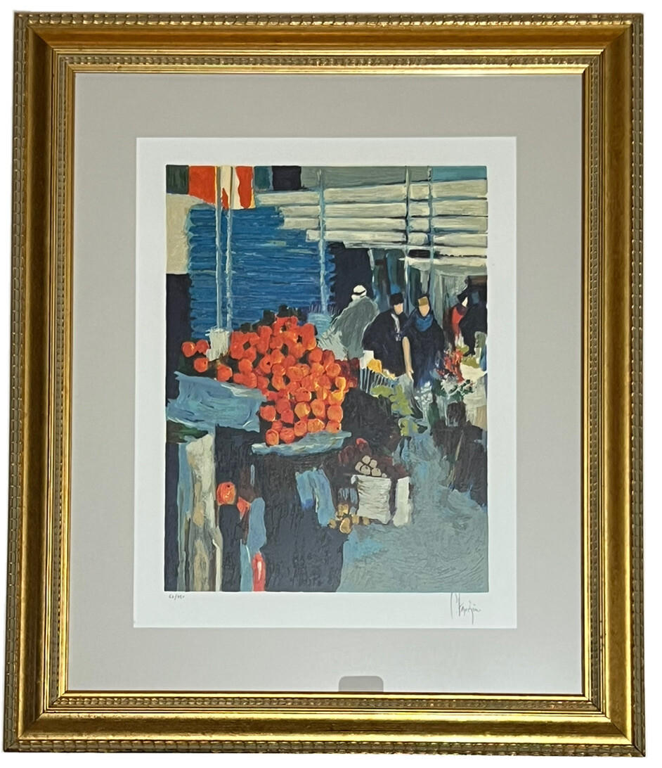 Claude Faucher: The Fruit Market, signed numbered in pencil #52