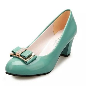 Women Pumps Mid Heels Comfortable Party Wedding Shoes Round Toe