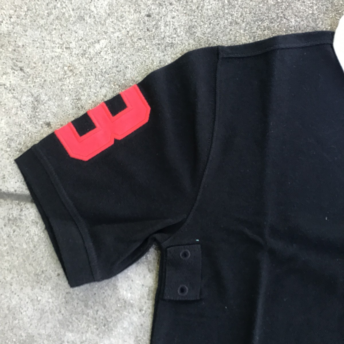 Polo Ralph Lauren Shirt XL (18-20) Youth Rugby Short Sleeve Black