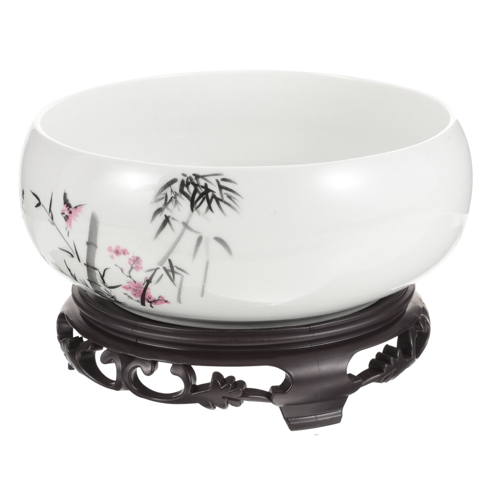 Hydroponic Ceramic Flower Pot Planter Bowl Shallow Planting Round Vases