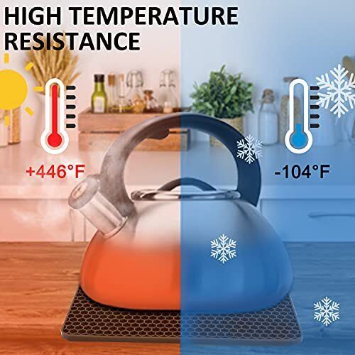 4 Pack Silicone Trivet Mats, Multi-Purpose Hot Pot Holder Hot Pads for Table  