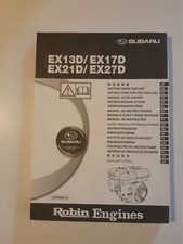 manuel d utilisation de moteur robin Subaru EX13D / EX17D / EX21D / EX27D