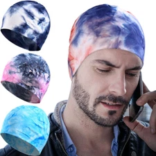 Cold Weather Windproof Thin Fleece Warmer Cap Fishing Print Elastic Cycling Hat