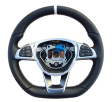 MERCEDES-BENZ AMG SPORTPAKET 2014+ LENKRAD WEISS W205 W213 NAPPA NEU