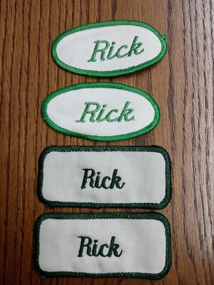 Rick Name Tag Vintage Patches (Lot of 4) | eBay