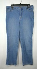 Gloria Vanderbilt Women Blue Wash Straight Leg 5-Pocket Cropped Denim Capri 14P