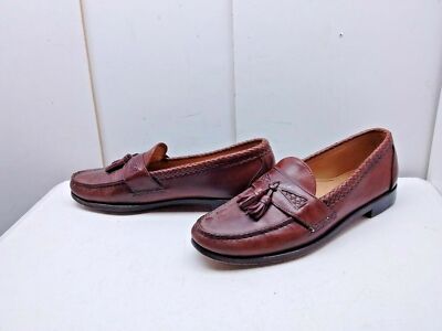 Allen Edmonds Maxfield Brown Leather Tassel Saddle Loafer  display picture 1