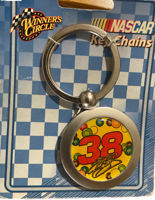 Nascar Elliott Sadler # 38 Key Chain Heavy Silver Tone