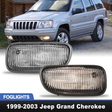 For 1999-2003 Jeep Grand Cherokee Fog Lights Clear Driving Lamp Wh12 Bulbs Lr