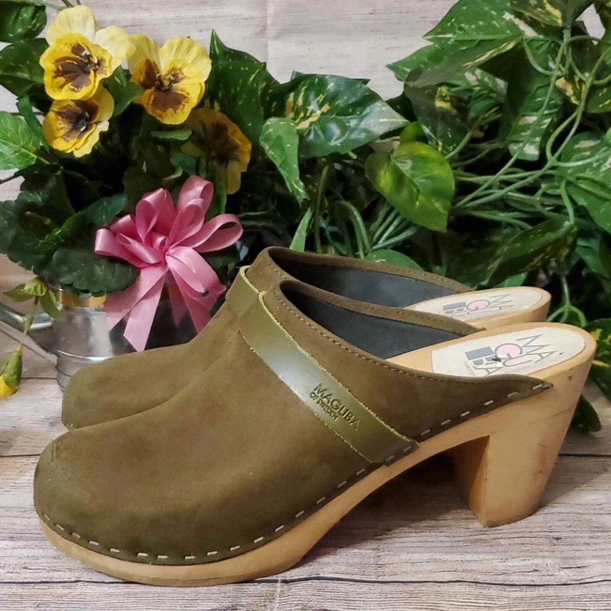 Maguba Stockholm Classic Clogs in Green 41 eBay