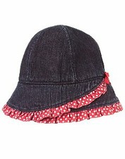 New NWT Vintage Gymboree 2006 Little Lady Jean Polka Dot Hat Size 18-24 Months