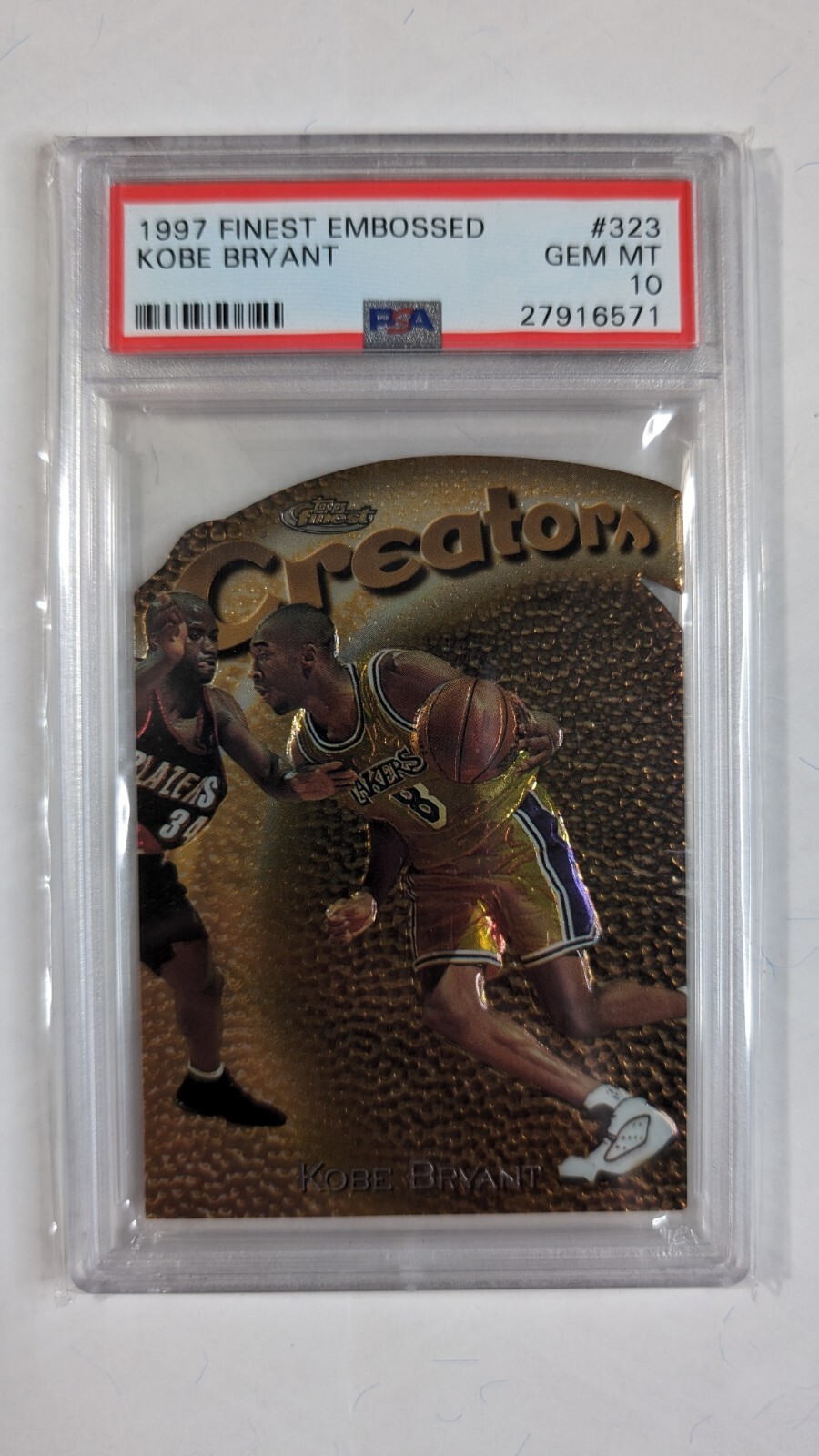 Kobe Bryant 1997 Topps Finest #323 Gold - Embossed (No Coating