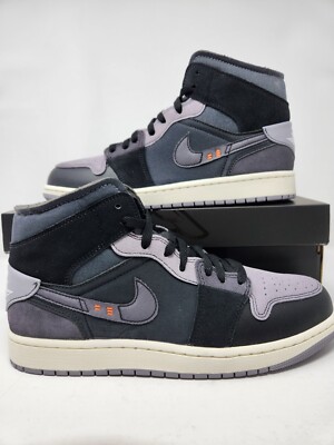 Nike Air Jordan 1 Mid SE Craft Shoes Black Cement Gray DM9652-001